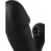 Черный силиконовый вибратор-кролик Sonix Silicone Thruster - 22 см черный 
