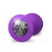 Фиолетовая анальная пробка со стразом Her Little Gem Medium Plug - 8,3 см фиолетовый 