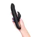 Черный вибратор-кролик Waname D-Splash Hail - 23,8 см черный 