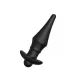 Черная перезаряжаемая анальная пробка №08 Cone-shaped butt plug - 13,5 см черный 