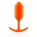 Оранжевая пробка для ношения B-vibe Snug Plug 3 - 12,7 см оранжевый 