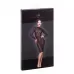 Облегающее платье в полоску из эластичного фатина Classic dress made of elastic tulle черный L