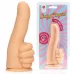Телесный фаллоимитатор в форме пальца Thumbs Up - 17,2 см телесный 