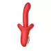 Красный вибратор с постукивающим эффектом - 22 см красный 