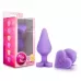 Фиолетовая анальная пробка Naughty Candy Heart Do Me Now - 8,9 см фиолетовый 
