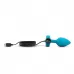 Бирюзовая анальная вибровтулка с кристаллом Vibrating Jewel Plug S/M - 10 см бирюзовый 
