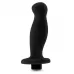 Черный анальный вибромассажёр Silicone Vibrating Prostate Massager 02 - 10,8 см черный 