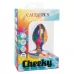 Яркая анальная пробка Cheeky Medium Swirl Tie-Dye Plug - 7,5 см разноцветный 