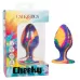 Яркая анальная пробка Cheeky Large Swirl Tie-Dye Plug - 9 см разноцветный 