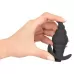 Черная анальная вибропробка RC Butt Plug - 9,6 см черный 