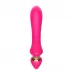 Розовый изогнутый вибромассажер Moon Vibrator - 21,1 см розовый 