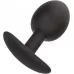 Черная анальная пробка из силикона Weighted Silicone Plug - 7,5 см черный 