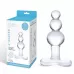 Прозрачная анальная пробка-елочка с 3 шариками Butt Plug with Tapere Base - 11 см прозрачный 
