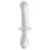 Прозрачный двусторонний стеклянный фаллоимитатор Satisfyer Double Crystal - 19,5 см прозрачный 