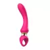 Розовый изогнутый вибромассажер Moon Vibrator - 21,1 см розовый 