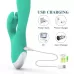 Зеленый вибратор-кролик Jade Rabbit Vibrator - 21,8 см зеленый 