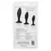 Набор из трех черных анальных пробок Silicone Anal Curve Kit черный 