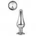 Серебристая анальная пробка с кристаллом Silver Pleasure Plug S - 9 см серебристый 