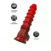 Силиконовый вибратор Monster Tops - 27 см красный с черным 
