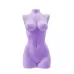 Фиолетовая интерьерная свеча в форме женского торса - 850 гр фиолетовый 