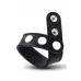 Черное эрекционное кольцо на кнопках черный 