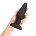 Большая чёрная вибропробка Rimming Plug XL - 16 см черный 