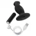 Черный анальный вибромассажёр Silicone Vibrating Prostate Massager 02 - 10,8 см черный 