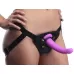 Лиловый поясной страпон Navigator Silicone G-Spot Dildo with Harness - 17,8 см лиловый 