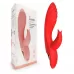 Красный вибратор-кролик 5’’ Silicone Kissing - 20,2 см красный 
