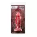 Силиконовый вибратор Monster Saur - 20 см красный с черным 