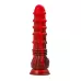 Силиконовый вибратор Monster Tops - 27 см красный с черным 