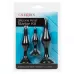 Набор черных силиконовых анальных пробок Silicone Anal Starter Kit черный 