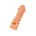 Телесная закрытая насадка с пупырышками Cock Sleeve 005 Size S - 13,8 см телесный 