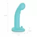 Голубая изогнутая насадка 6in Remote Control Ripple P-Spot G-Spot на черных трусиках - 16 см голубой с черным 