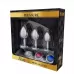 Набор из 3 серебристых анальных втулок со стразами Metal Plug Kit серебристый 