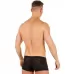 Мужские трусы-хипсы из ткани с текстурой змеиной чешуи Snake Black Boxer черный M