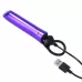 Мини-вибратор Merci Power Play со скошенным кончиком - 13,3 см фиолетовый с черным 