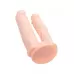 Телесный анально-вагинальный вибратор RealStick Silicone Jason M - 18 см телесный 