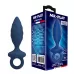 Синяя анальная пробка с кольцом Butt Plug with Loop S - 11,5 см синий 