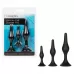 Набор черных силиконовых анальных пробок Silicone Anal Starter Kit черный 