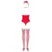 Очаровательное боди Kissmas в новогоднем стиле красный с белым L-XL