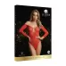 Изящное боди Wonder Rhinestone Bodysuit с длинным рукавом красный S-M-L