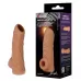 Телесная открытая насадка-реалистик с подхватом мошонки Nude Sleeve M - 12 см телесный 
