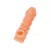 Телесная закрытая насадка с пупырышками Cock Sleeve 005 Size M - 15,6 см телесный 