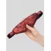 Двусторонняя красно-черная маска на глаза Reversible Faux Leather Blindfold красный с черным 