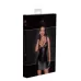 Мини-платье с кружевным лифом и двусторонней молнией Powerwetlook mini-dress with lace chest and 2-way zipper черный M