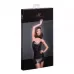 Эротическое мини-платье с чашками из эко-кожи Powerwetlook minidress with eco-leather cups черный S