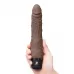 Коричневый вибромассажер 7  Realistic Vibrator - 20 см коричневый 