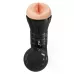 Телесный мастурбатор-вагина в черной колбе Super Luscious Lips XXL телесный с черным 