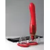 Красный двухсторонний вибростимулятор Ultimate Pleasure 24K Gold Luxury Edition - 25 см красный 
